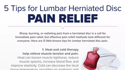 Infographic of 5 Tips for Lumbar Pain Relief
